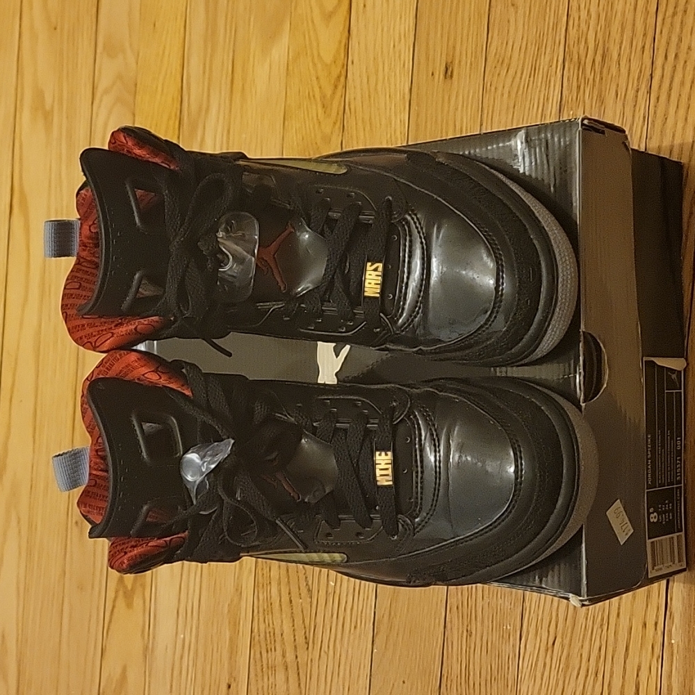Jordan Spizike Black/Varsity Red-Stealth Patten Leather